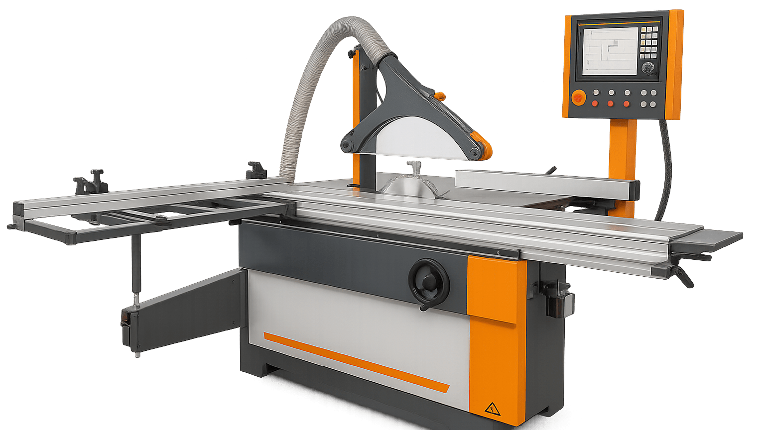 Industrial panel saw machine with digital control for precision wood cutting