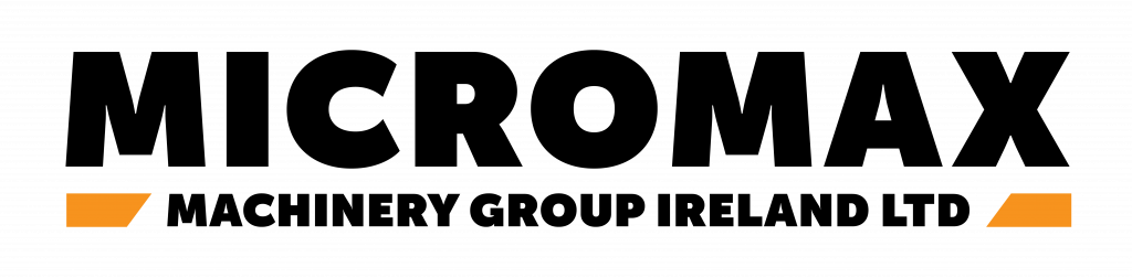 Micromax Machinery Group Ireland Ltd company logo in bold black and orange branding